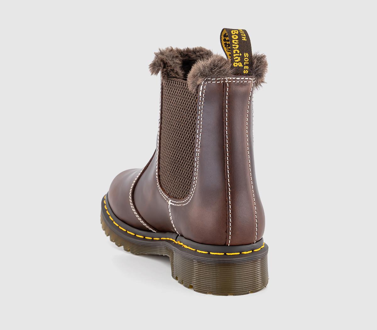 Brown Doc Martens Leonore Martens 2976 Leonore Boots Dark Brown