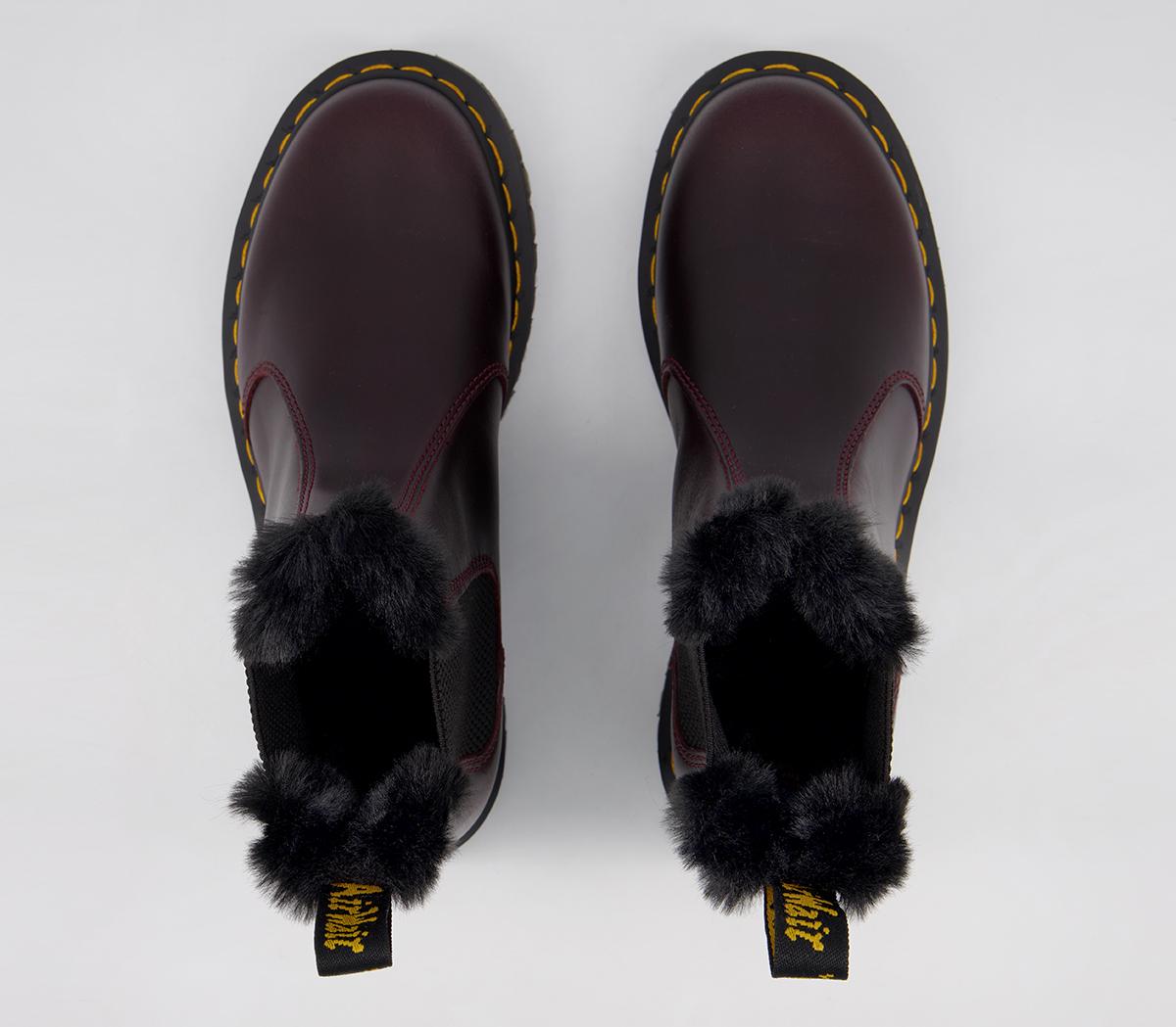 Dr. Martens 2976 Leonore Fur Lined Chelsea Boots Dr. Martens 2976 Leonore Fur Lined Chelsea Boots Oxblood Atlas