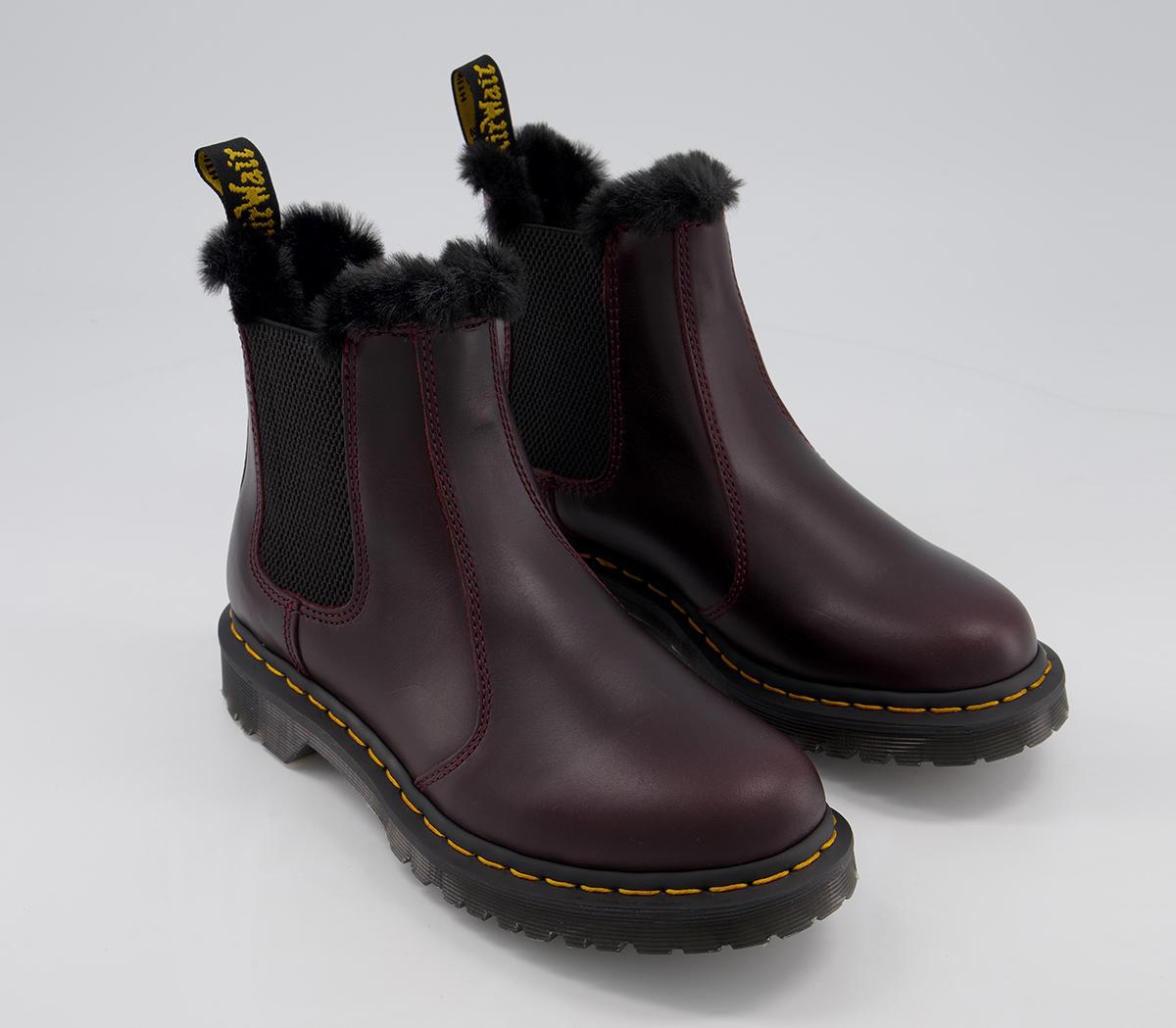Dr. Martens 2976 Leonore Fur Lined Chelsea Boots Dr. Martens 2976 Leonore Fur Lined Chelsea Boots Oxblood Atlas