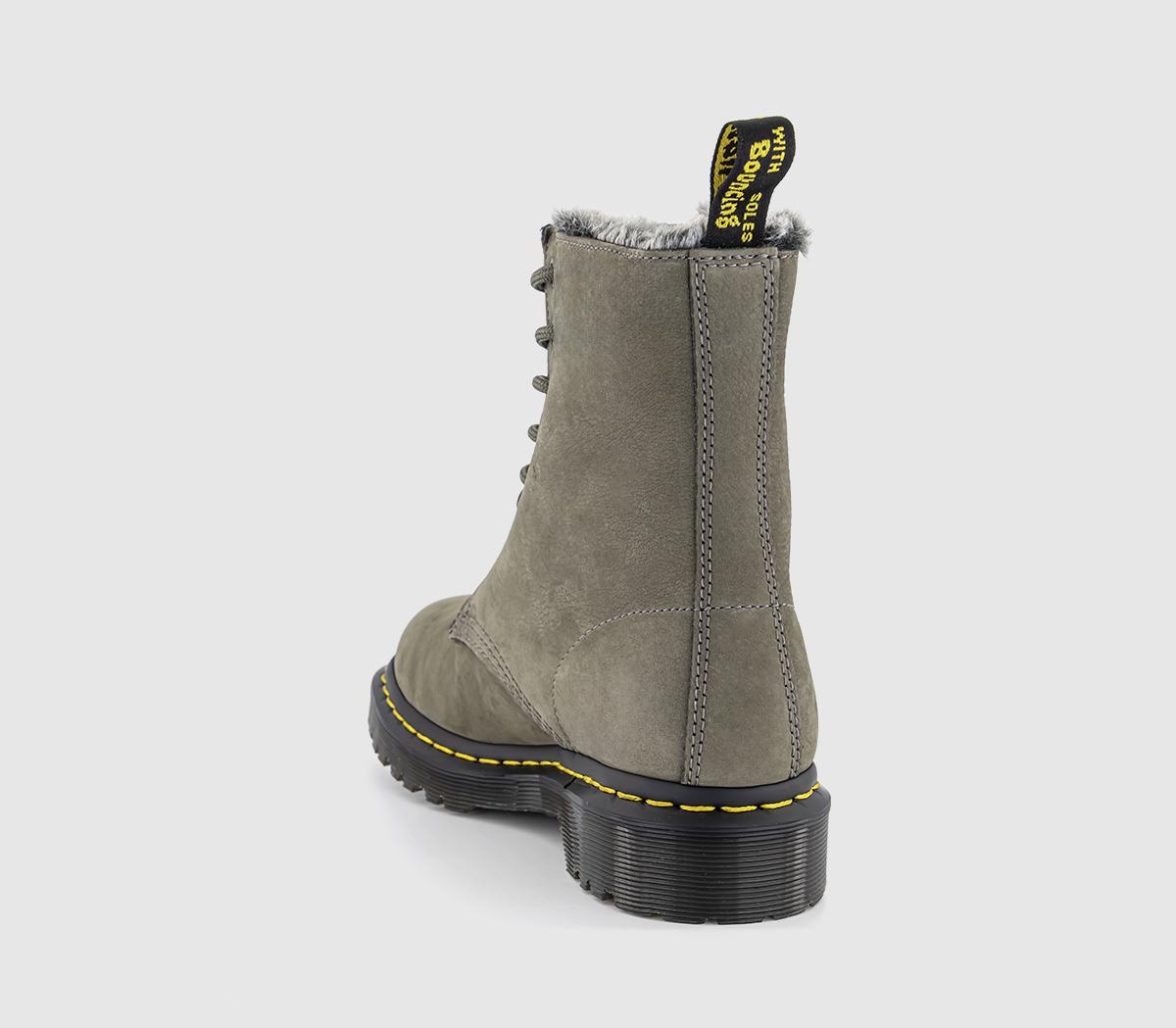 Dr. Martens1460 Serena 8 Eye Boots Nickel Grey