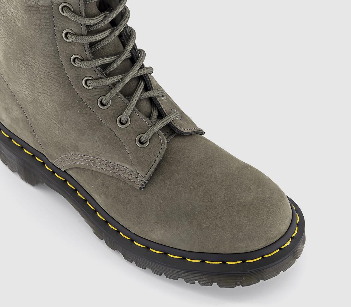 Dr. Martens 1460 Serena 8 Eye Boots Nickel Grey - Women's Ankle Boots