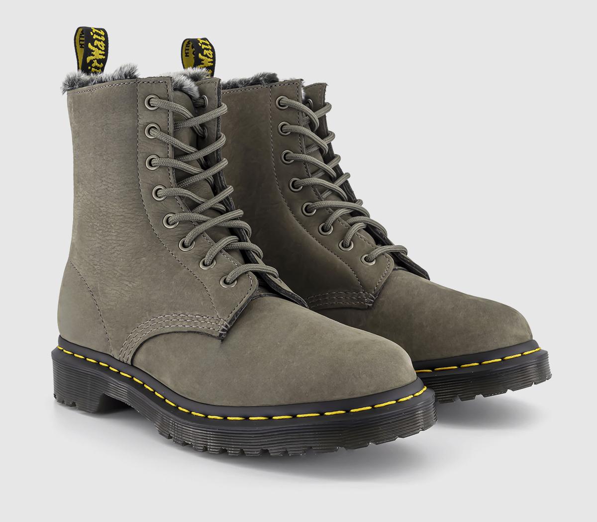 Dr. Martens1460 Serena 8 Eye Boots Nickel Grey