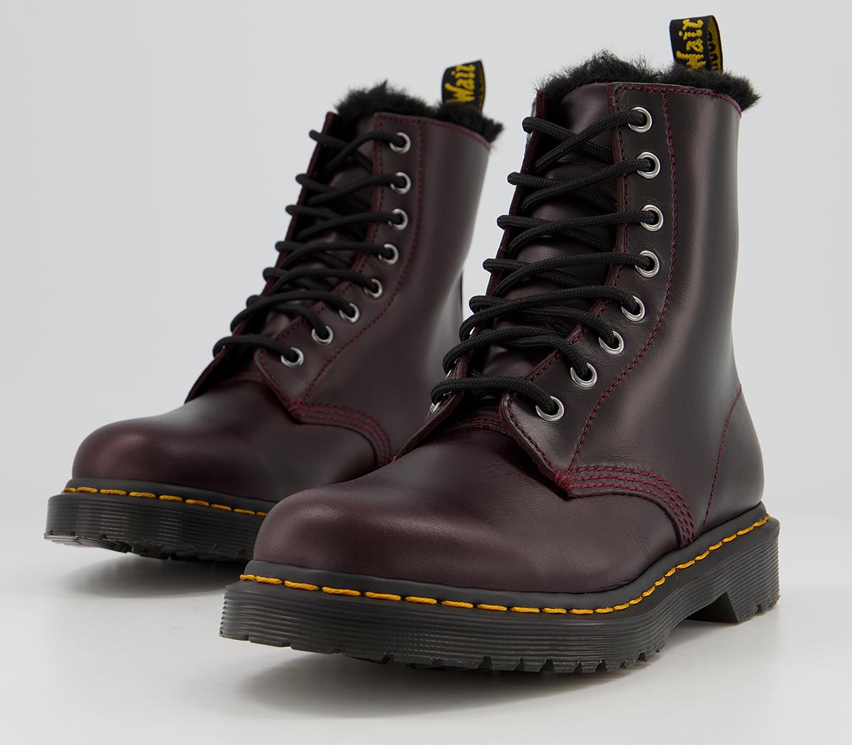 Dr. Martens 1460 Serena 8 Eye Boots Oxblood Atlas - Women's Ankle Boots