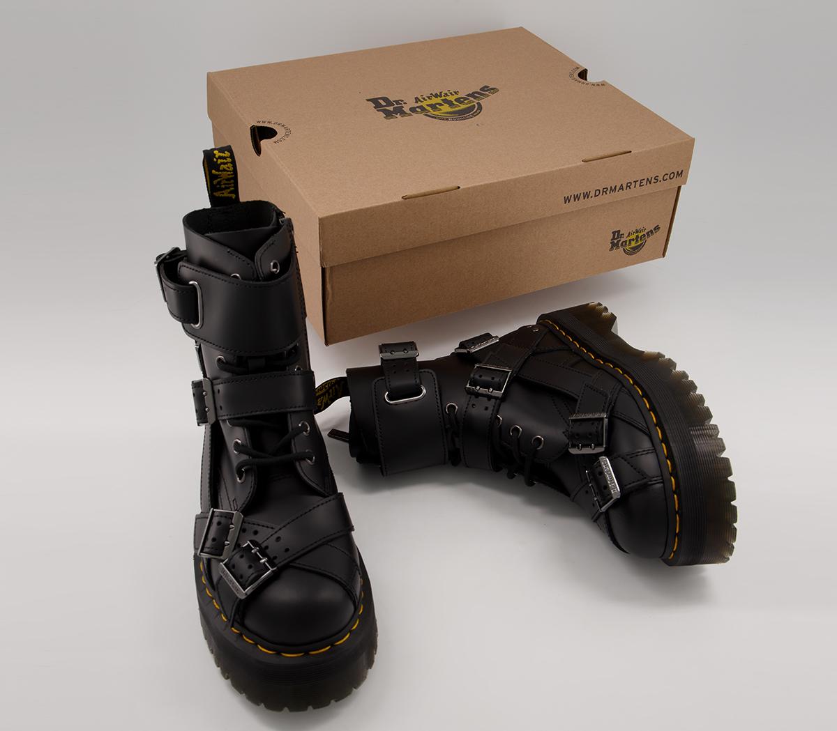 Dr. Martens Jadon Strap Boots Black - Ankle Boots