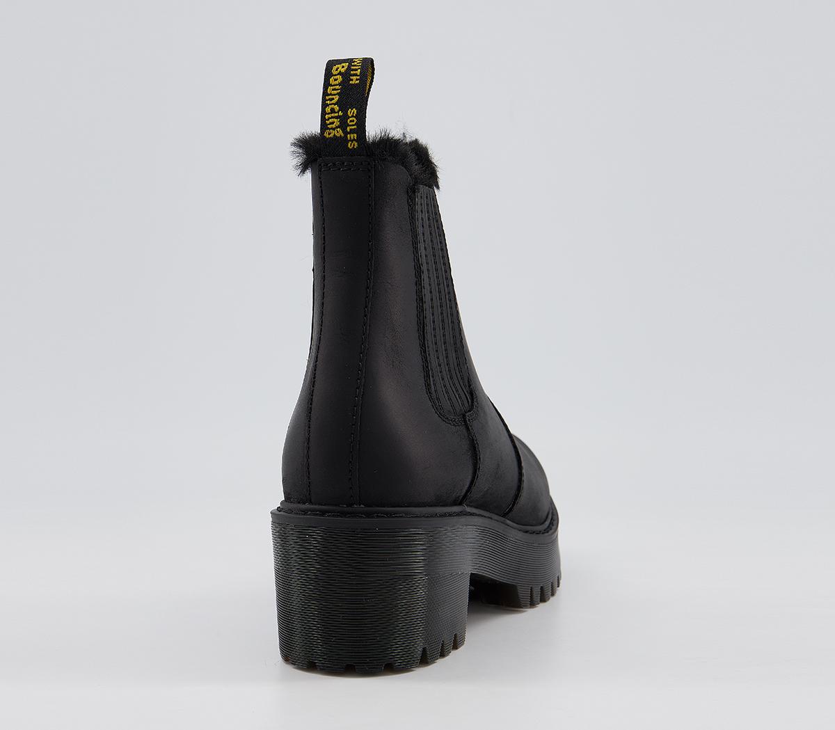 Dr. Martens Rometty Fur Lined Chelsea Boots Dr. Martens Rometty Fur Lined Chelsea Boots Black Milo Fur
