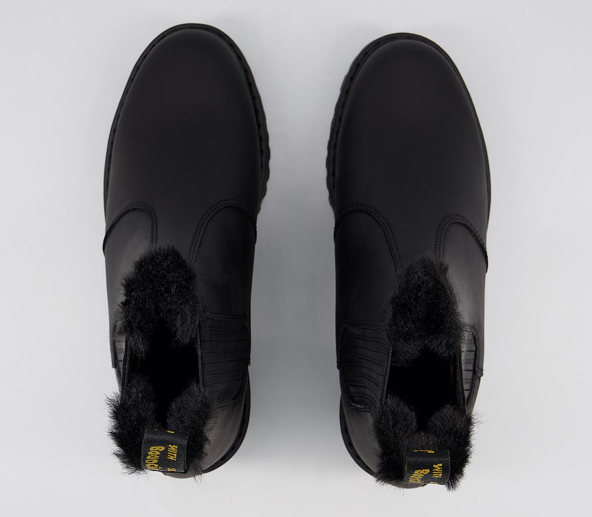 Dr. Martens Rometty Fur Lined Chelsea Boots Dr. Martens Rometty Fur Lined Chelsea Boots Black Milo Fur