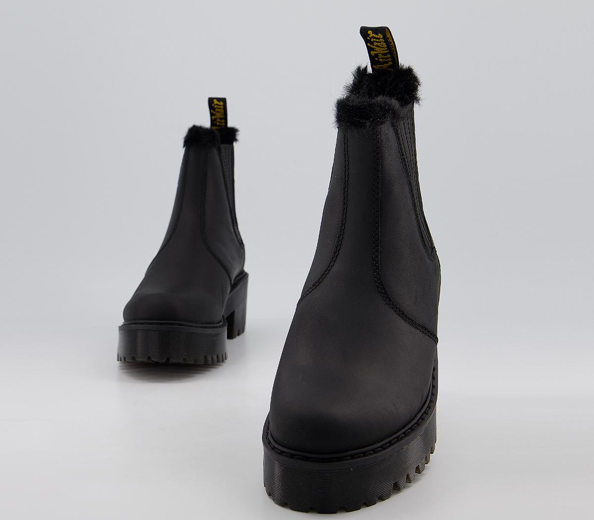 Dr. Martens Rometty Fur Lined Chelsea Boots Dr. Martens Rometty Fur Lined Chelsea Boots Black Milo Fur