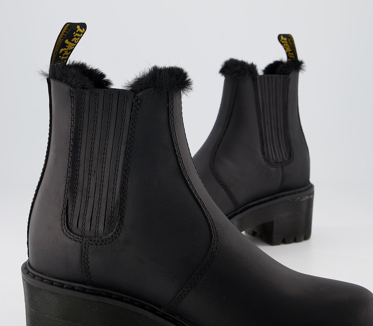 Dr. Martens Rometty Fur Lined Chelsea Boots Dr. Martens Rometty Fur Lined Chelsea Boots Black Milo Fur