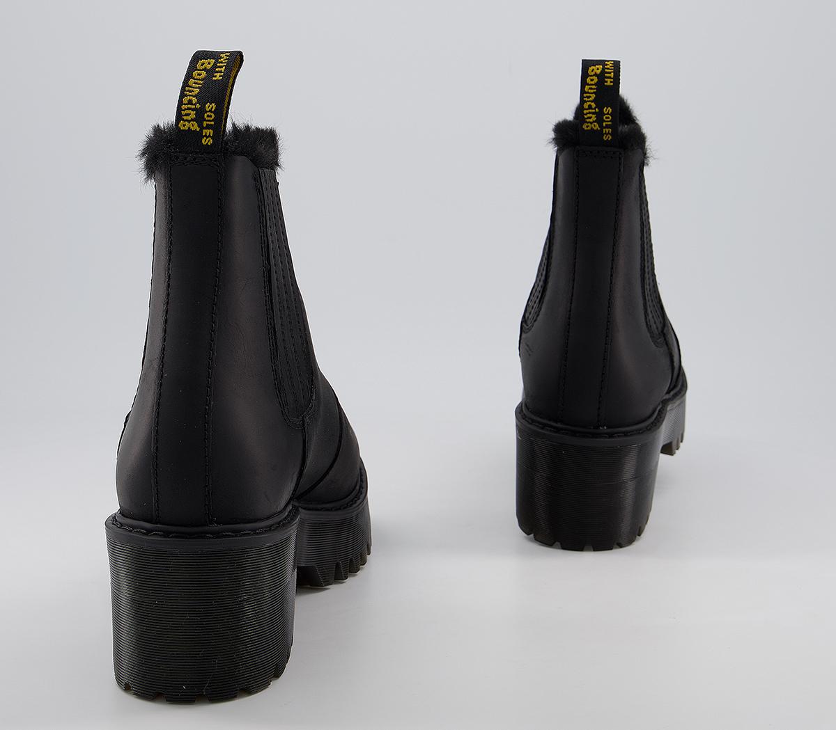 Dr. Martens Rometty Fur Lined Chelsea Boots Dr. Martens Rometty Fur Lined Chelsea Boots Black Milo Fur