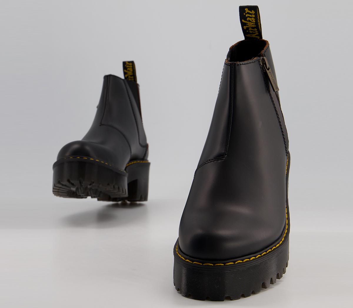 Dr. Martens Rometty Ii Zip Boots Black - Women's Ankle Boots