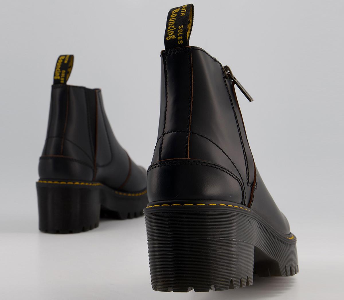 Dr. Martens Rometty Ii Zip Boots Black - Women's Ankle Boots