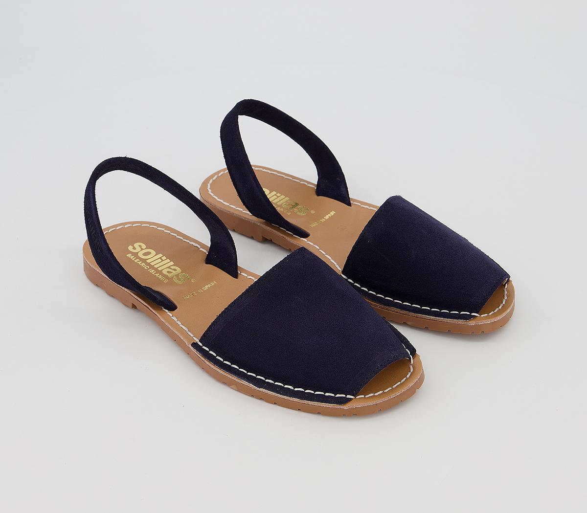 Solillas Solillas Sandals Navy Suede Women’s Sandals