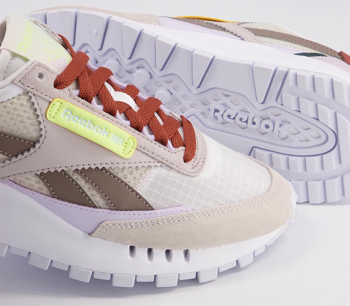 Reebok Cl Legacy Trainers White Lilac Sandstone Women's Trainers