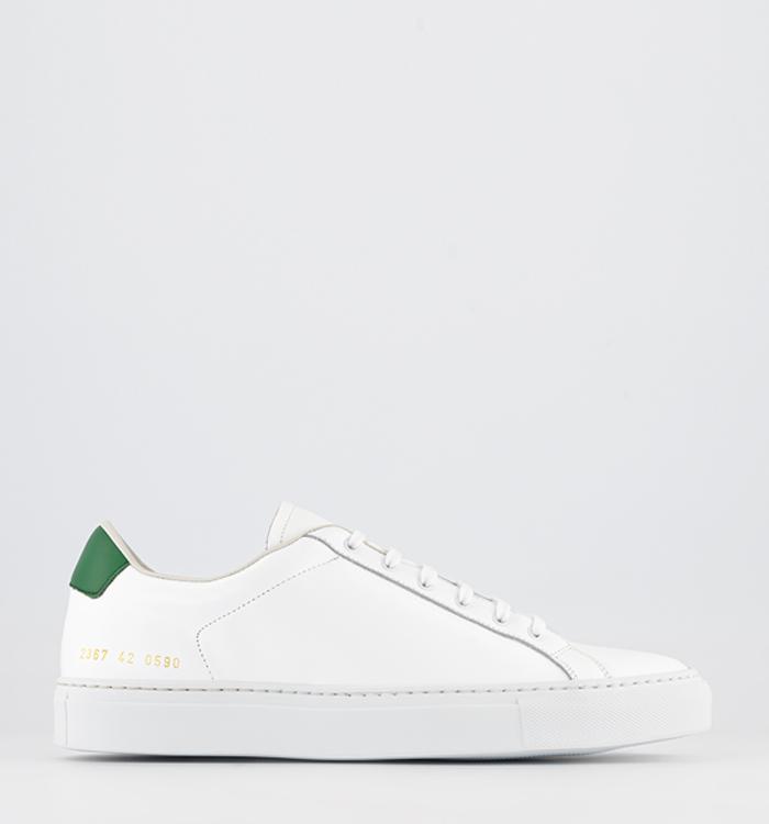 Common Projects Retro Low Trainers White Green