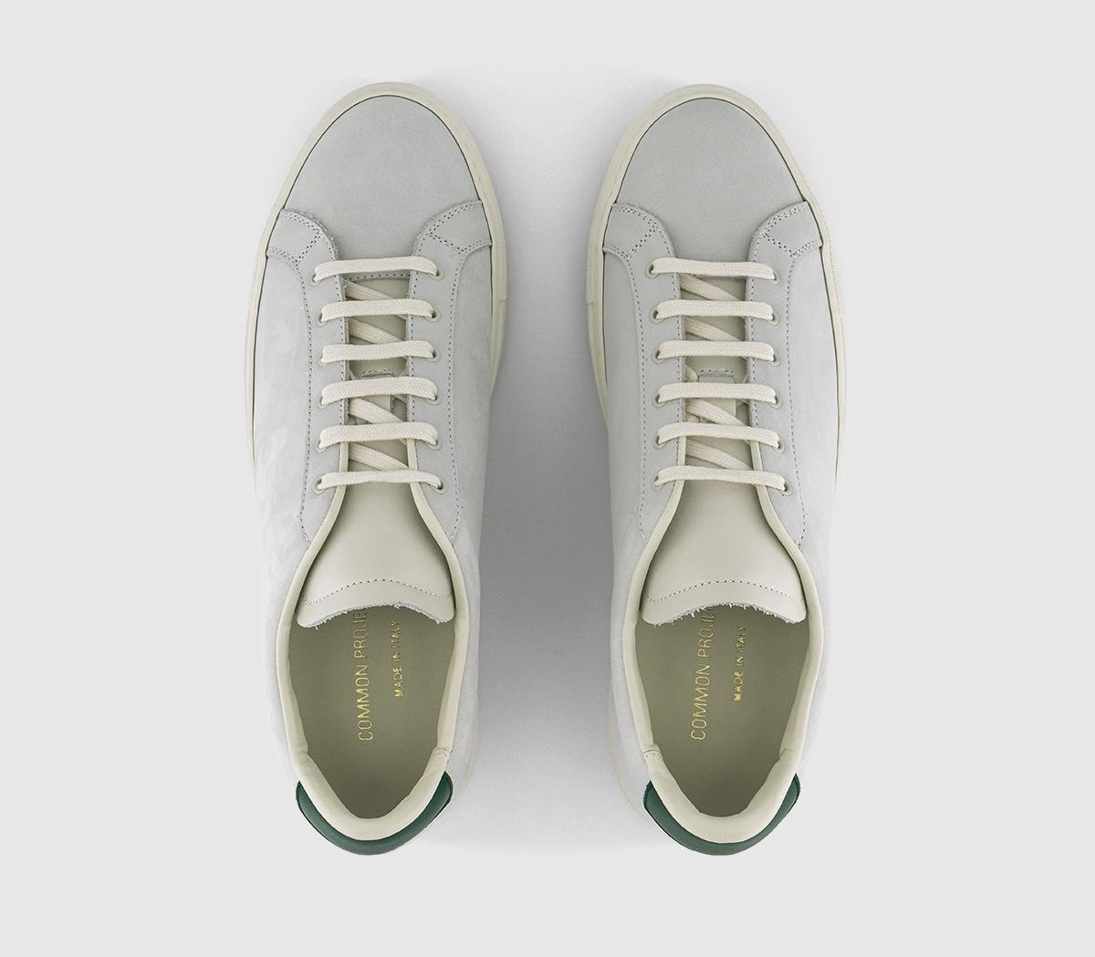 Common ProjectsRetro Low TrainersWhite Green Nappa Leather