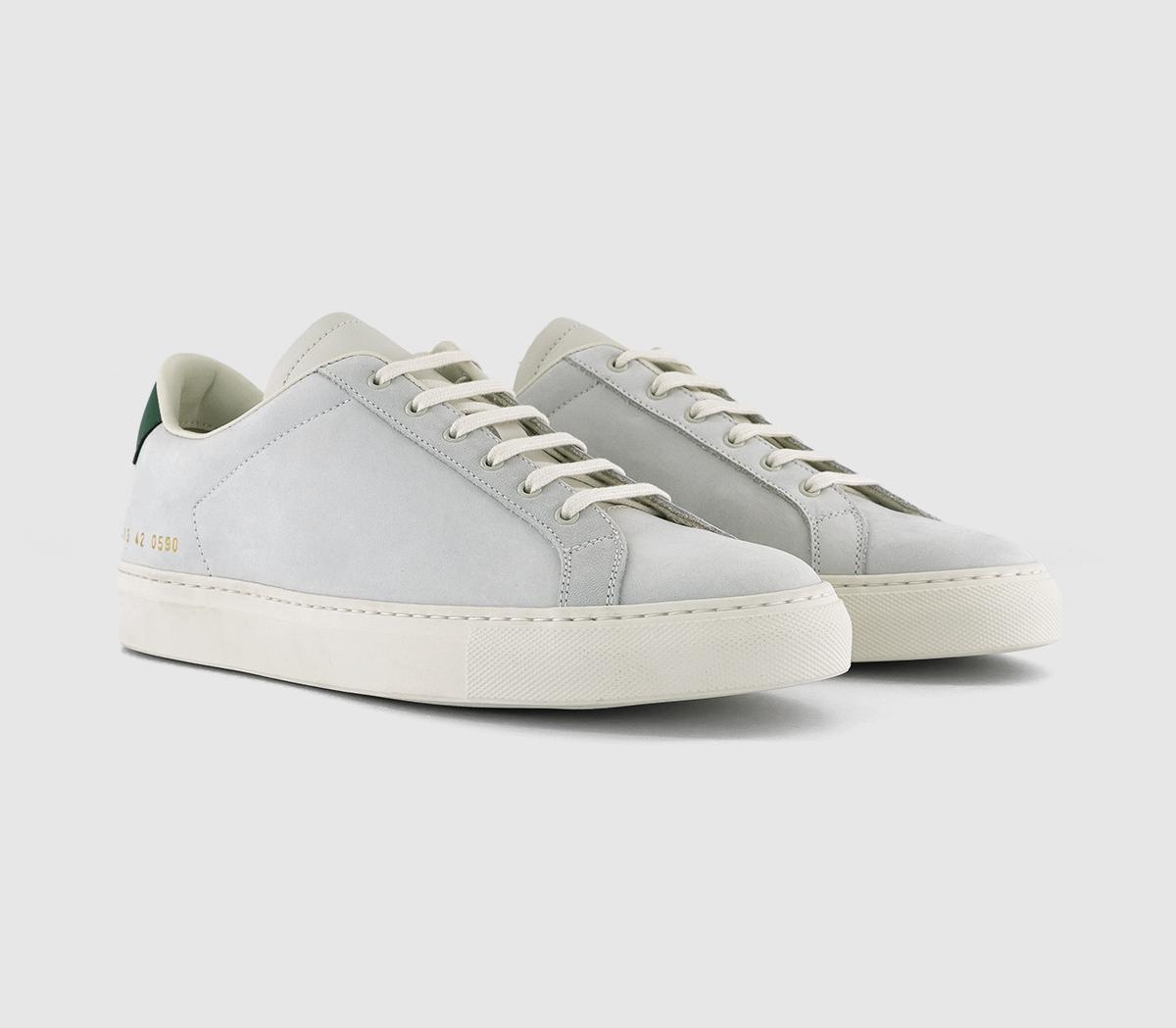 Common ProjectsRetro Low TrainersWhite Green Nappa Leather