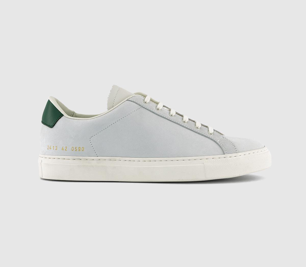 Common ProjectsRetro Low TrainersWhite Green Nappa Leather