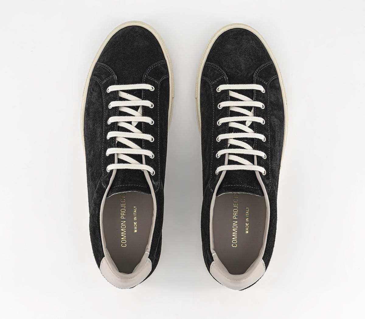 Common Projects Retro Low Blue Grey Suede - Men's Trainers