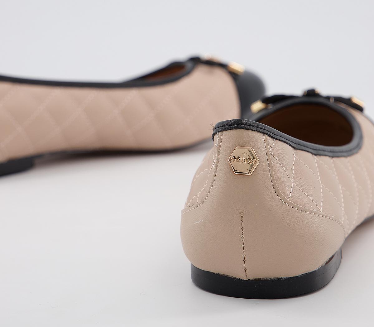 OFFICEFlorence Quilted Ballerina Flats OFFICEFlorence Quilted Ballerina FlatsNude Black