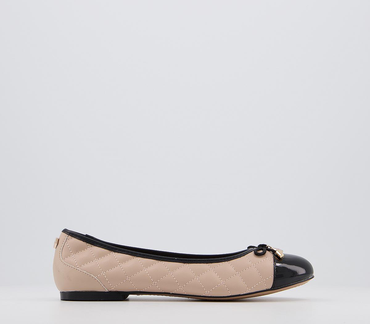 OFFICEFlorence Quilted Ballerina Flats OFFICEFlorence Quilted Ballerina FlatsNude Black