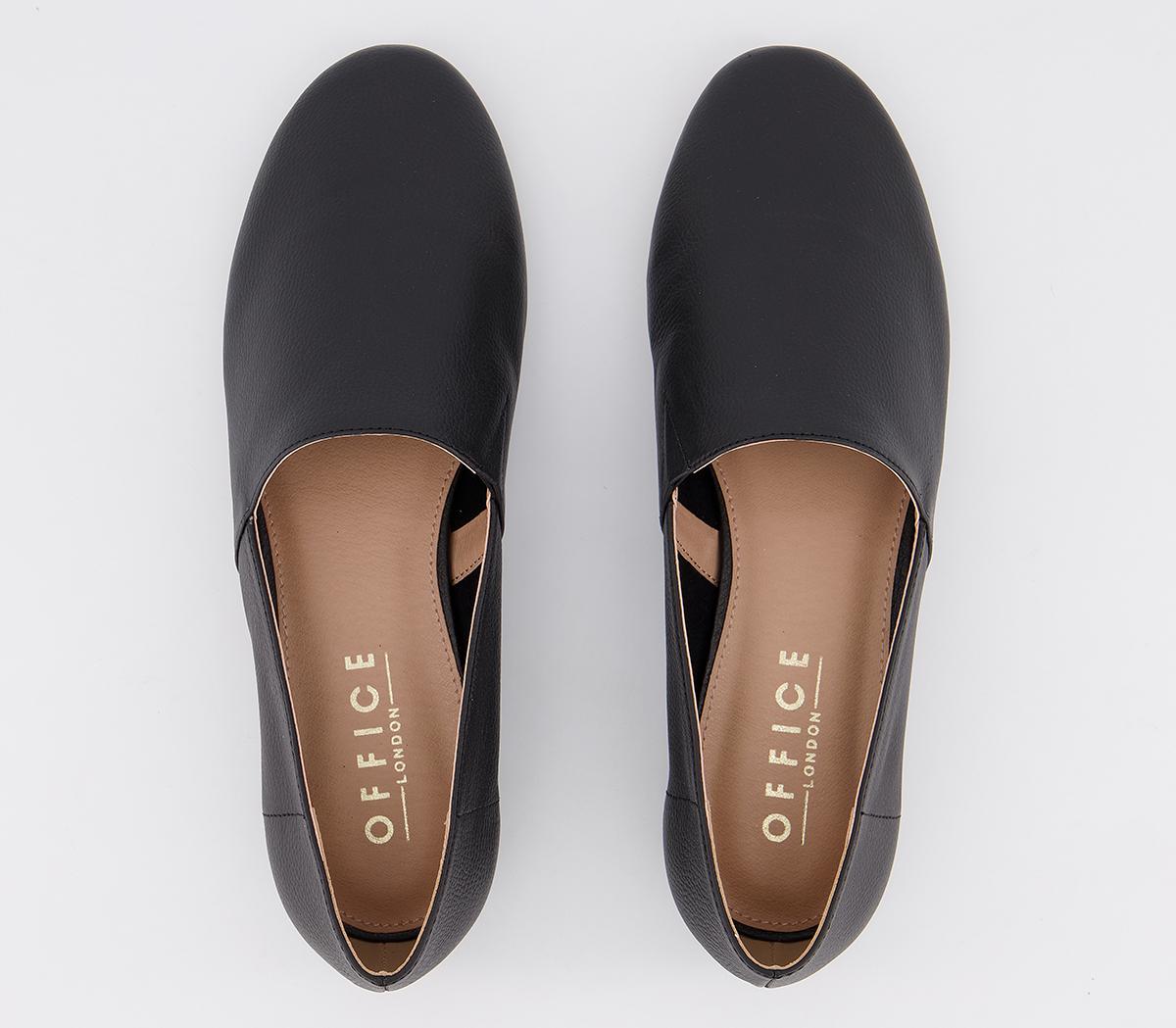 OFFICEFlex W Two Part Slip On FlatsBlack Leather