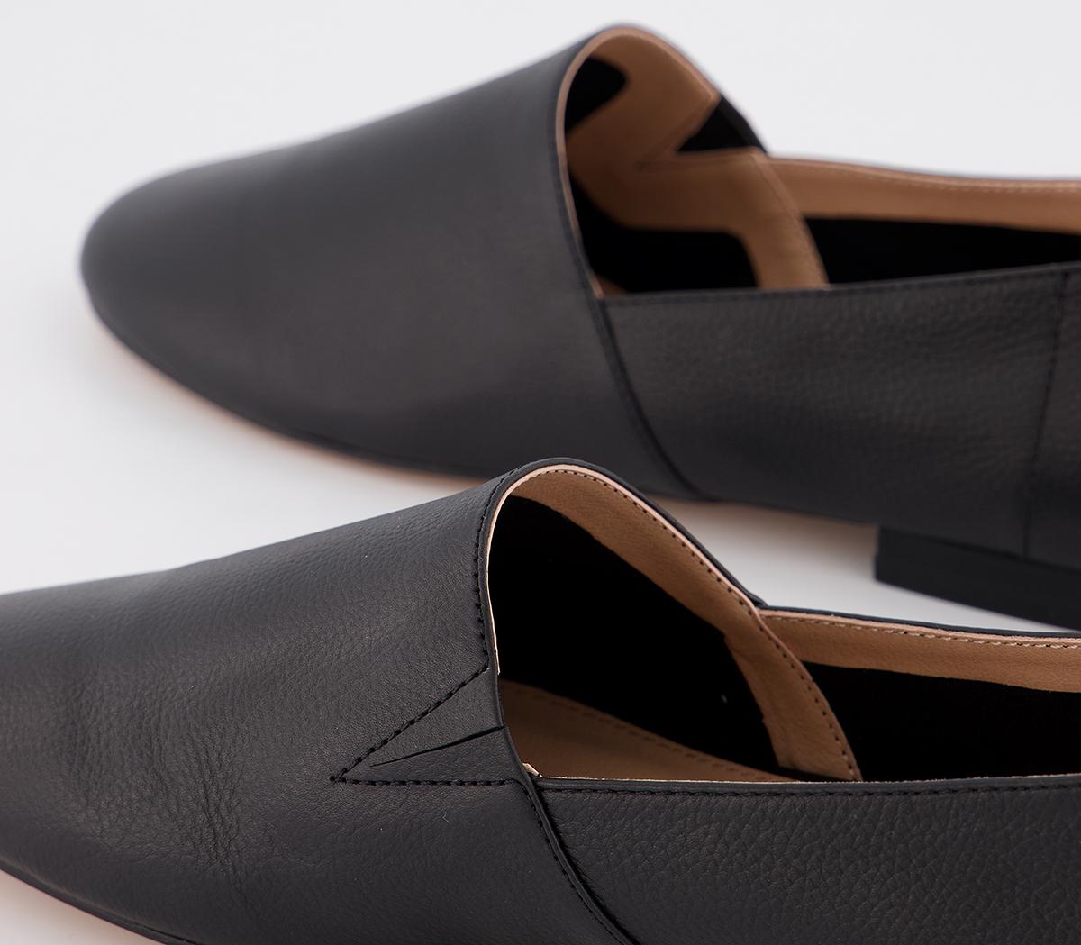 OFFICEFlex W Two Part Slip On FlatsBlack Leather