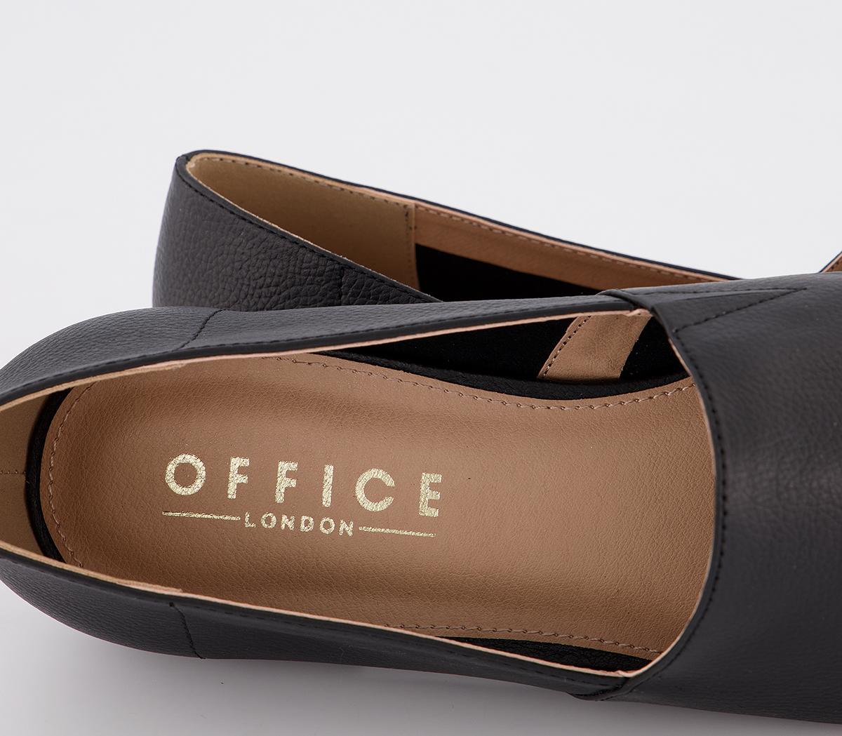 OFFICEFlex W Two Part Slip On FlatsBlack Leather