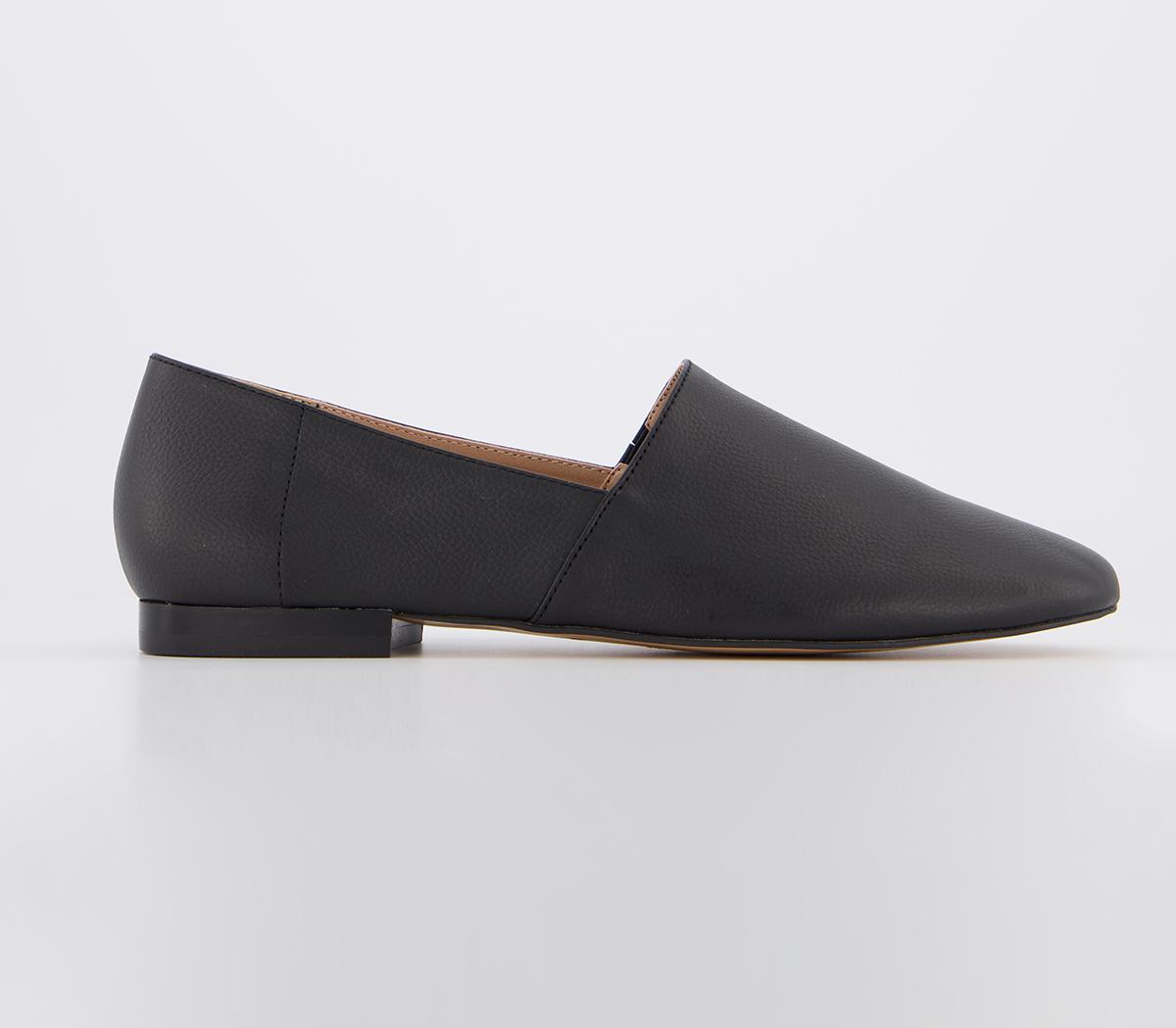 OFFICEFlex W Two Part Slip On FlatsBlack Leather