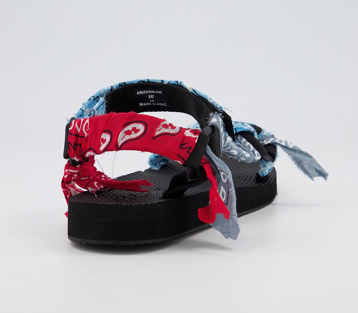 Arizona Love Trekky Bandana Sandals Arizona Love Trekky Bandana Sandals Red Blue Grey