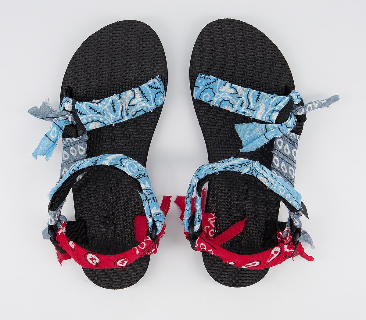 Arizona Love Trekky Bandana Sandals Arizona Love Trekky Bandana Sandals Red Blue Grey