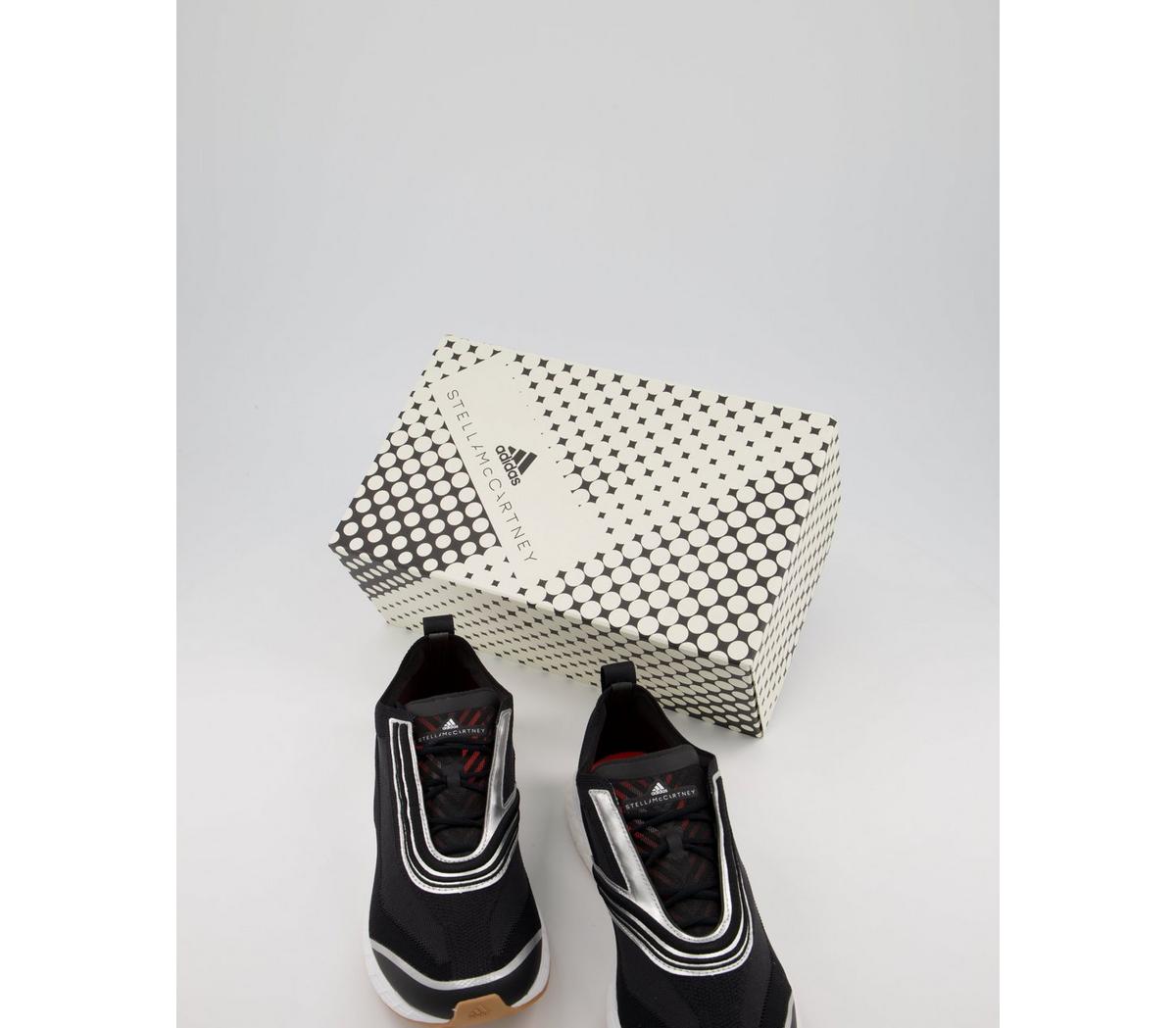 adidas Stella McCartney Boston S Trainers adidas Stella McCartney Boston S Trainers Black Red Silver Met Cardboard