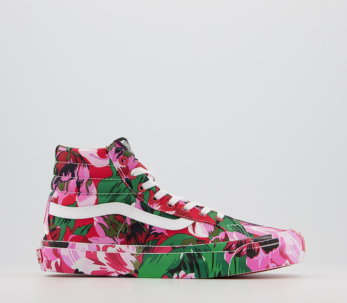 Vans x KENZO Og Sk8 Hi Lx Trainers Kenzo Floral Red True White Unisex Sports