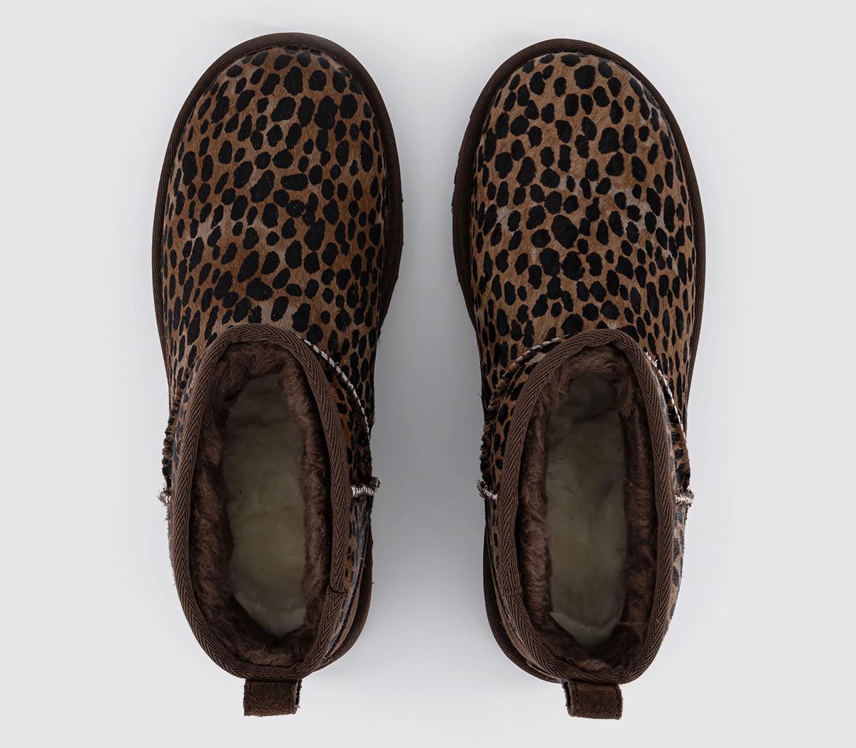 UGGClassic Ultra Mini BootsLeopard Caspian Burnt Cedar