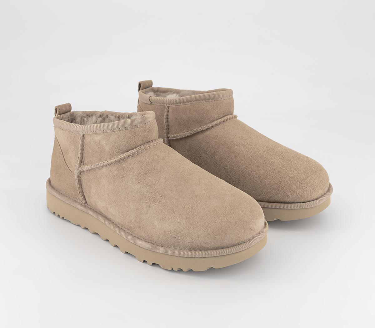 UGG Classic Ultra Mini Boots Driftwood - Women's Ankle Boots