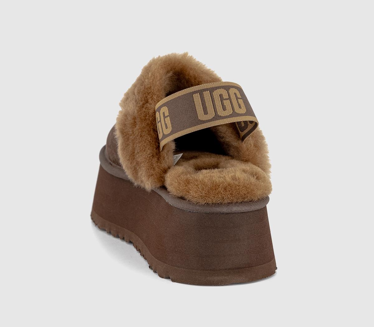 UGG Funkette Slippers Burnt Cedar - Flat Shoes for Women