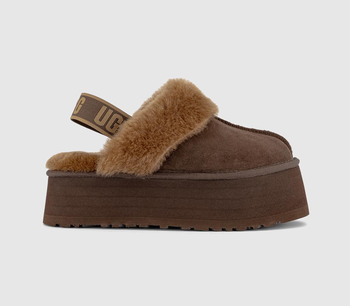 UGG Funkette Slippers Burnt Cedar - Flat Shoes for Women
