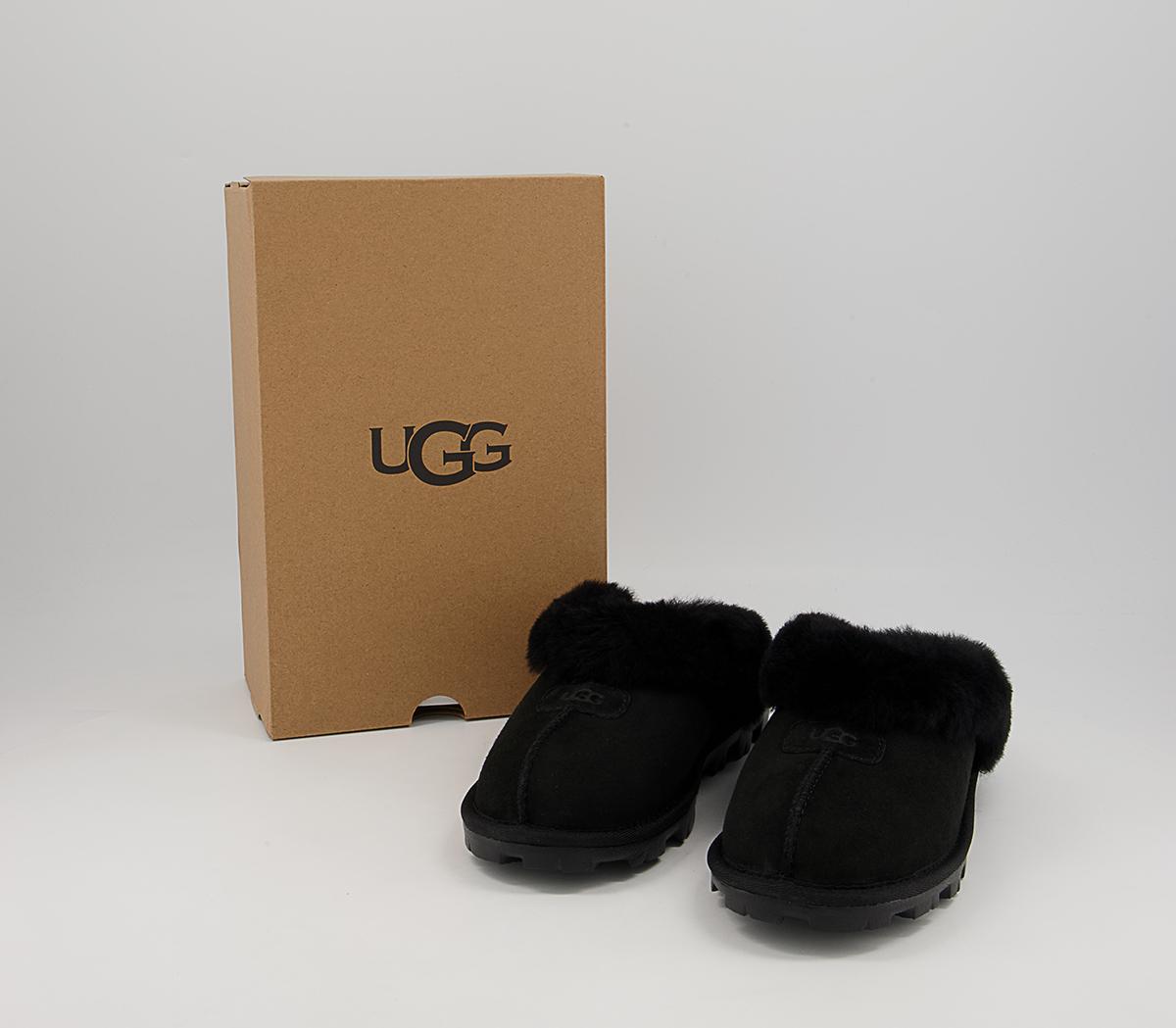 UGG Coquette Slippers Black - Flat Shoes for Women