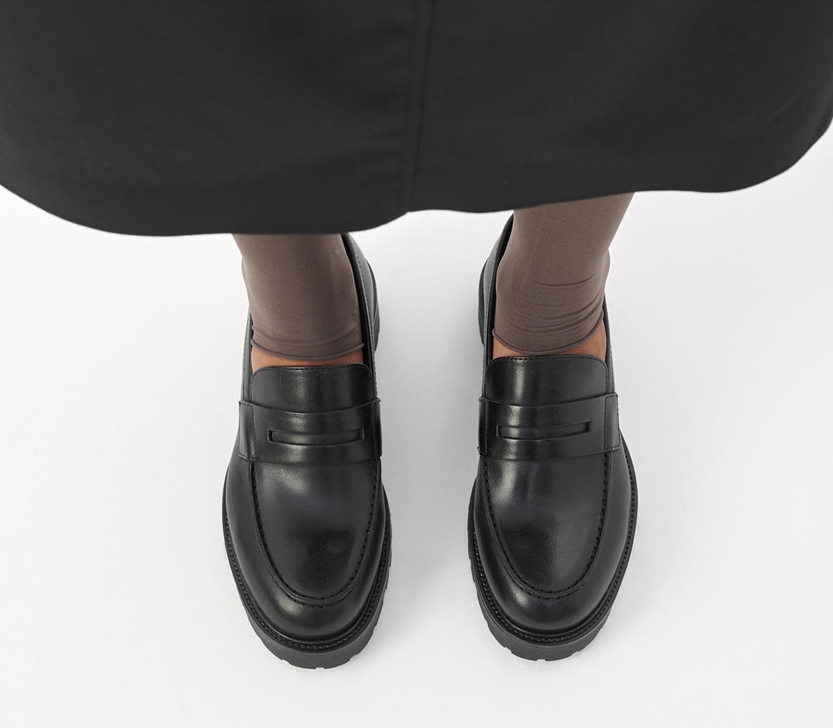 Vagabond Shoemakers Kenova Penny Loafers Black Leather Flat