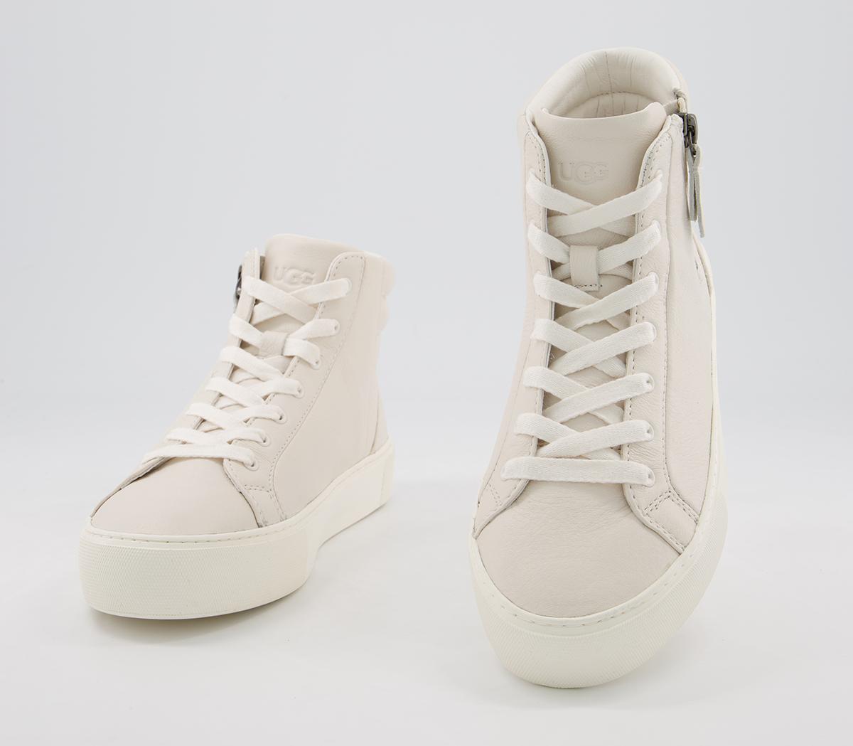 UGG Olli High Top Trainers White - Flat Shoes for Women