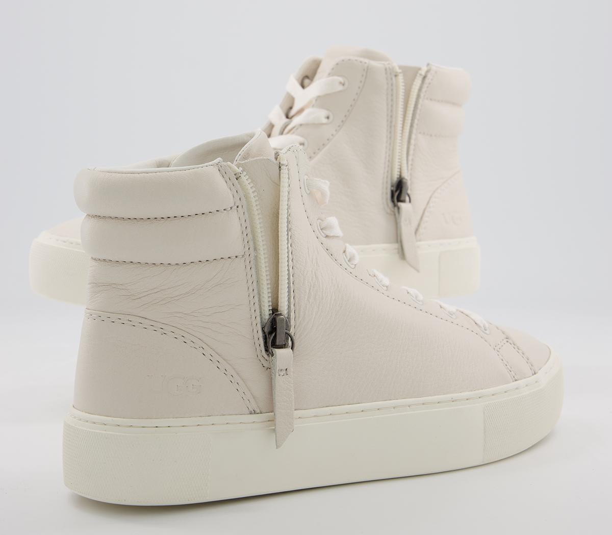 UGG Olli High Top Trainers White - Flat Shoes for Women