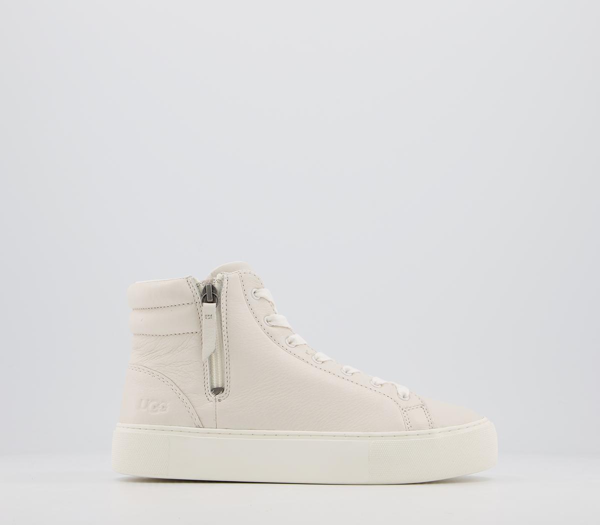 UGG Olli High Top Trainers White - Flat Shoes for Women