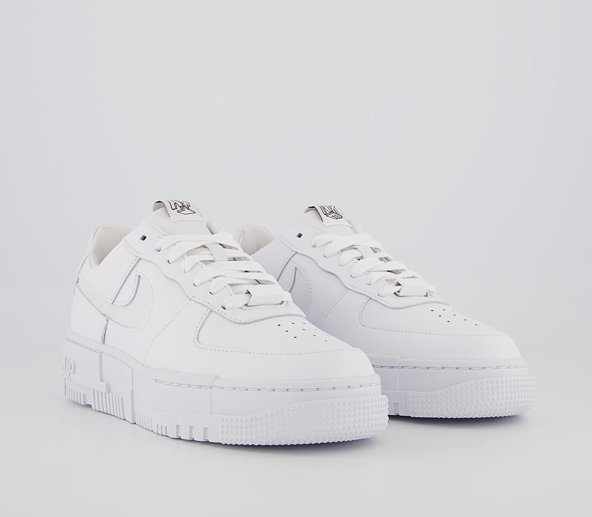 Nike Air Force 1 Pixel Trainers White White Black Sail - Women's Trainers