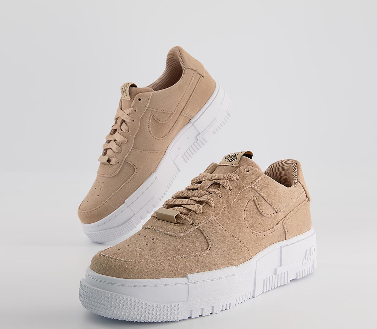 Nike Air Force 1 Pixel Trainers Nike Air Force 1 Pixel Trainers Hemp Hemp White