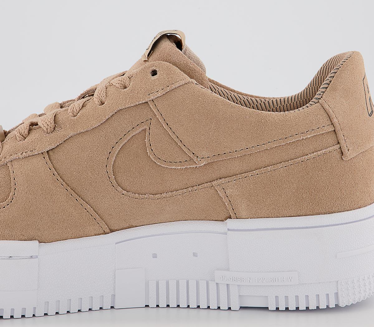 Nike Air Force 1 Pixel Trainers Nike Air Force 1 Pixel Trainers Hemp Hemp White
