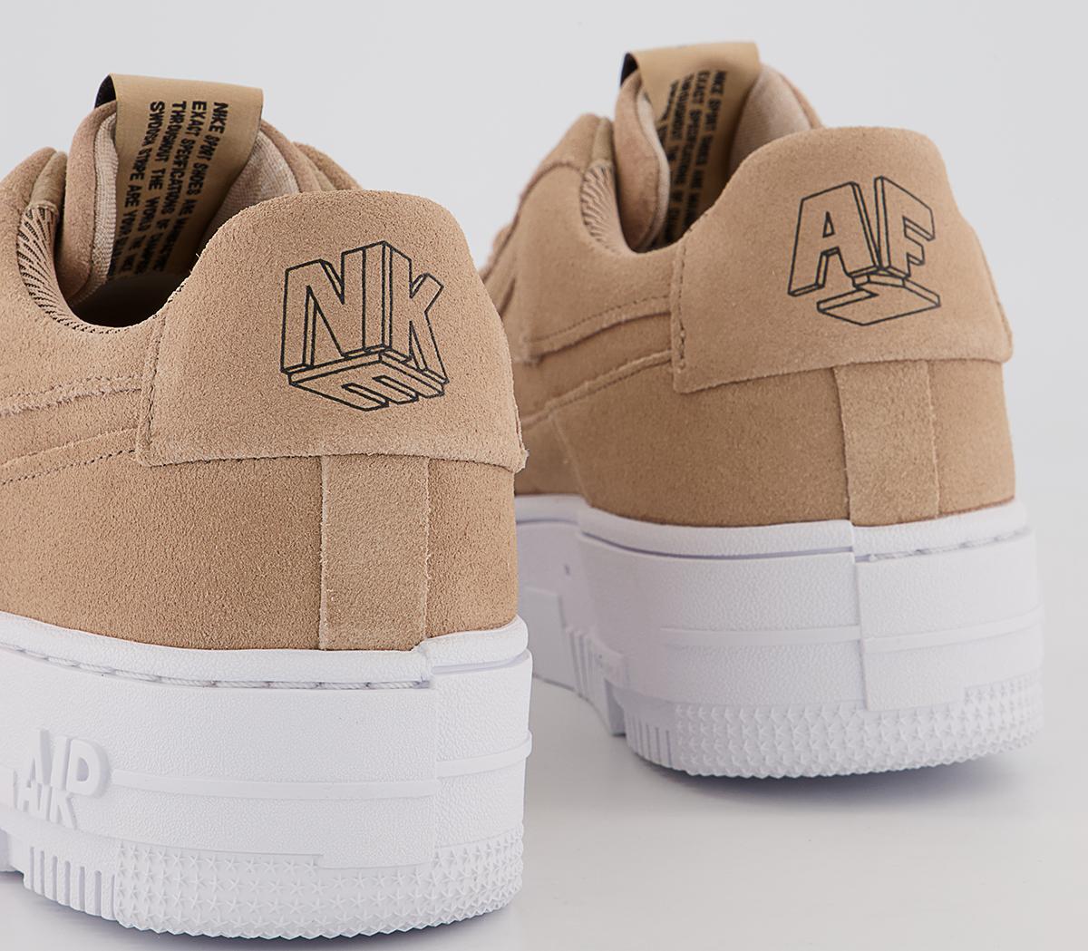 Nike Air Force 1 Pixel Trainers Nike Air Force 1 Pixel Trainers Hemp Hemp White
