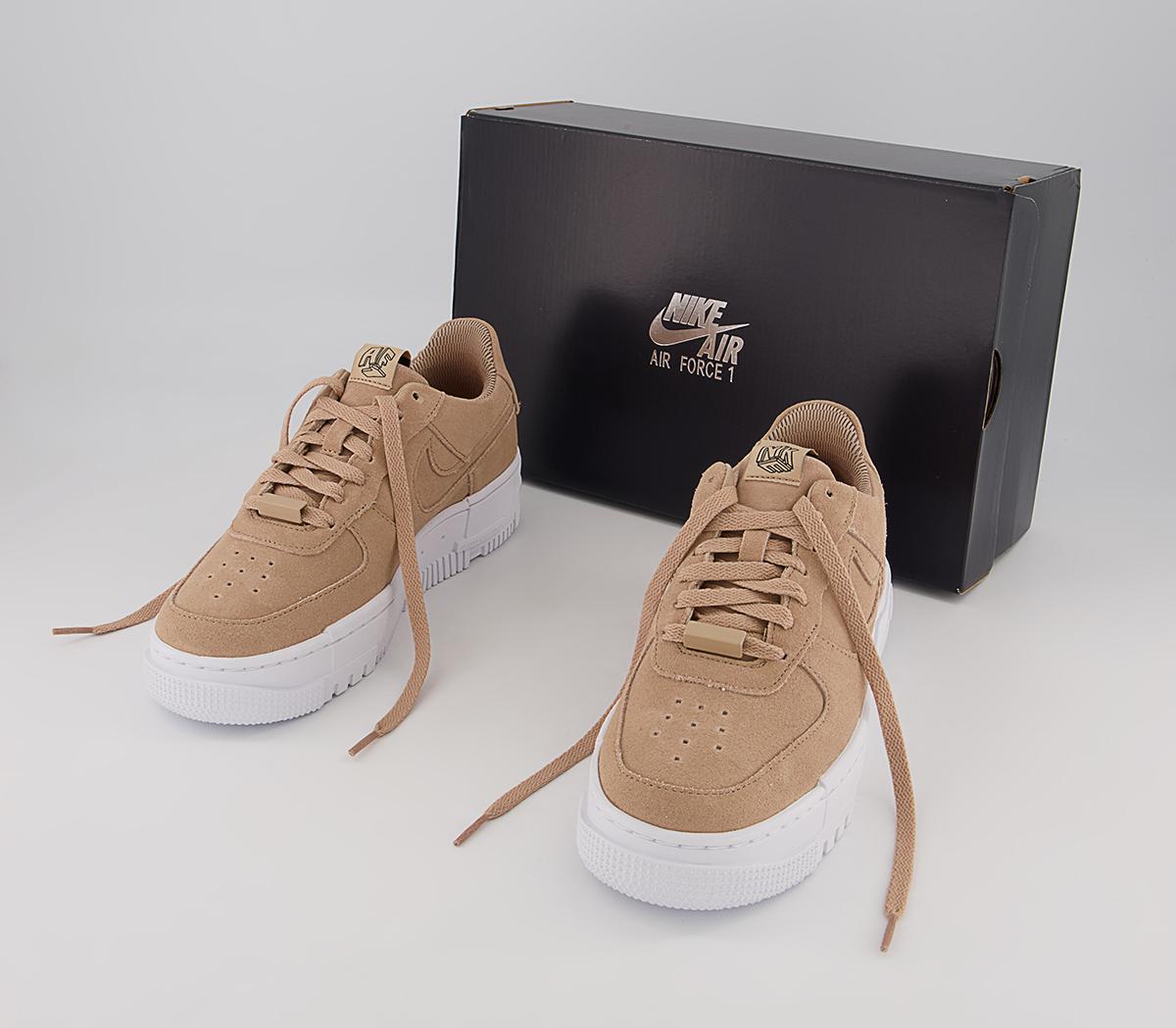 Nike Air Force 1 Pixel Trainers Nike Air Force 1 Pixel Trainers Hemp Hemp White