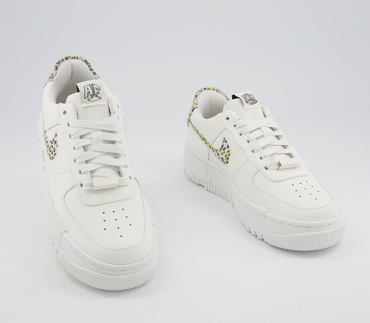Nike Air Force 1 Pixel Trainers Nike Air Force 1 Pixel Trainers Sail Sail Lt Lemon Twist Animal