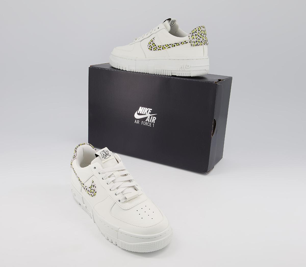 Nike Air Force 1 Pixel Trainers Nike Air Force 1 Pixel Trainers Sail Sail Lt Lemon Twist Animal