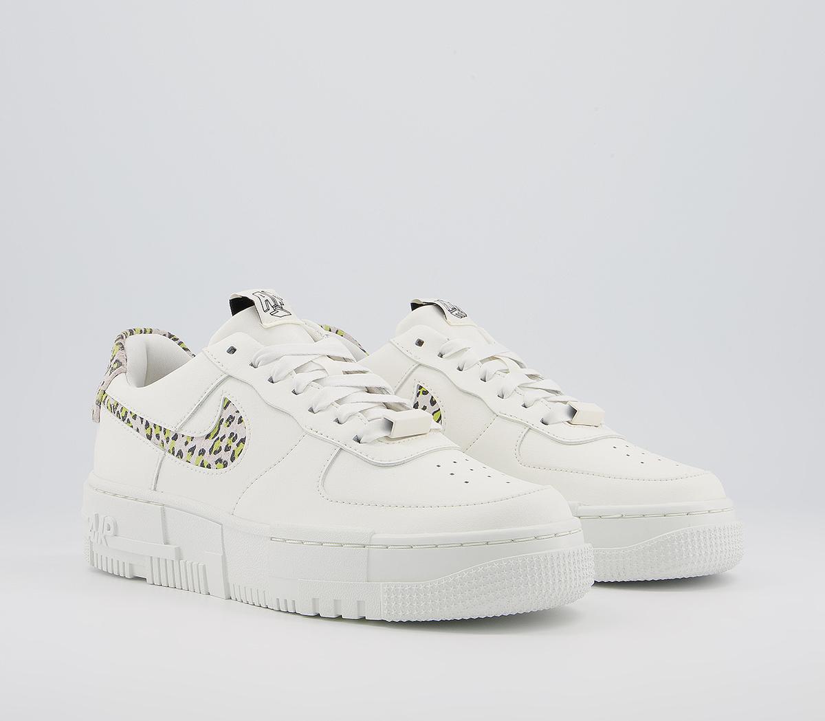 Nike Air Force 1 Pixel Trainers Nike Air Force 1 Pixel Trainers Sail Sail Lt Lemon Twist Animal