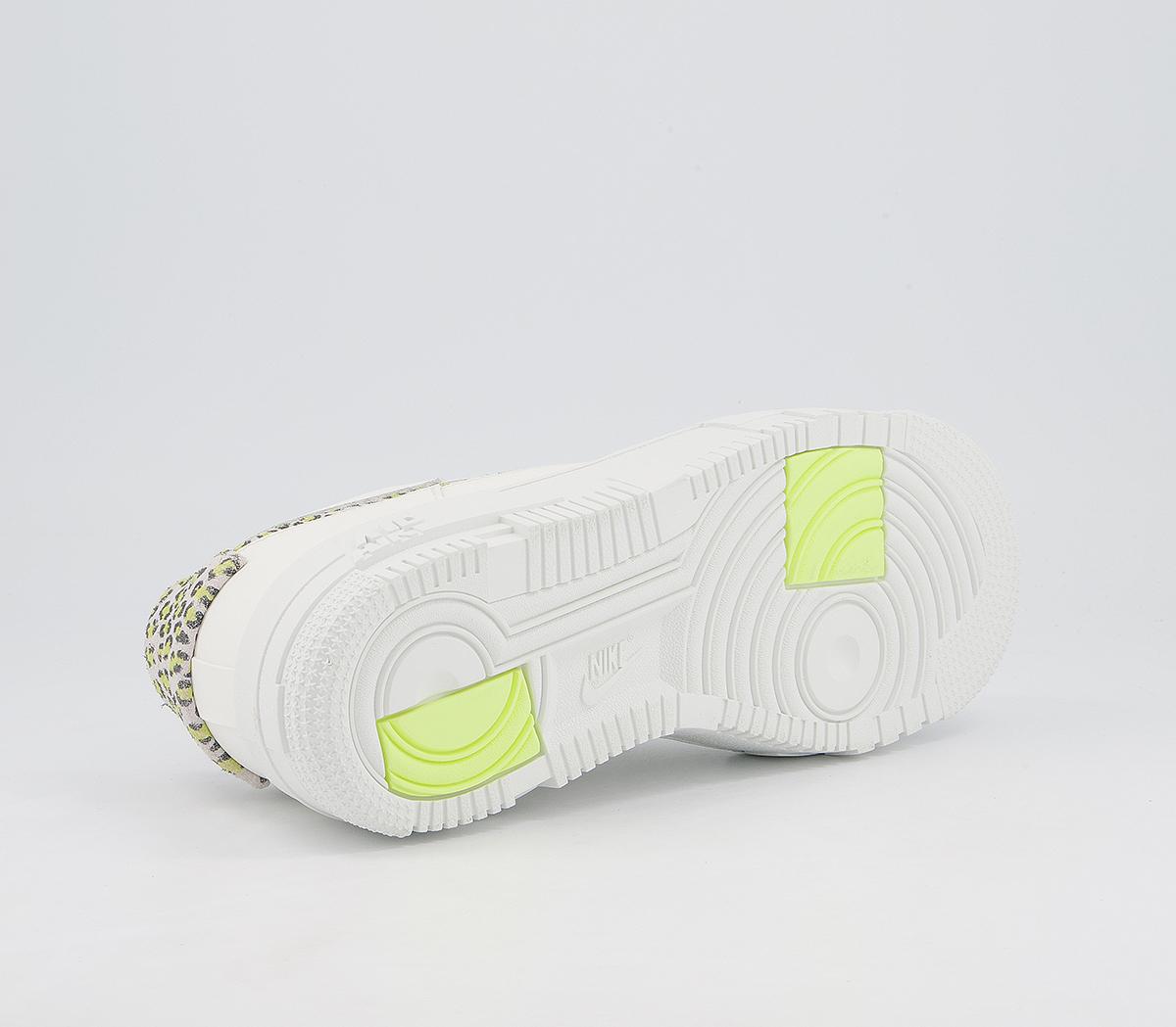 Nike Air Force 1 Pixel Trainers Nike Air Force 1 Pixel Trainers Sail Sail Lt Lemon Twist Animal